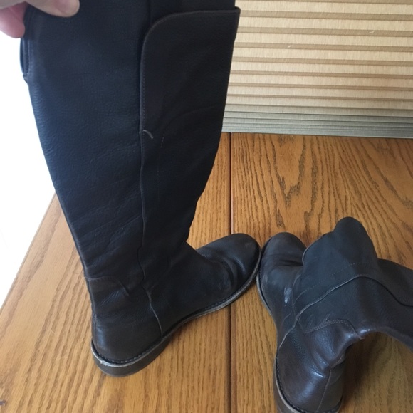 Frye Paige Tall Riding Boot 77535 in Dark Brown - Picture 4 of 6